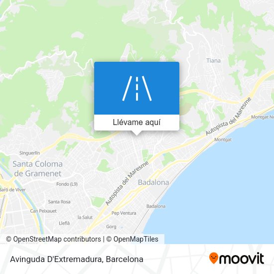 Mapa Avinguda D'Extremadura