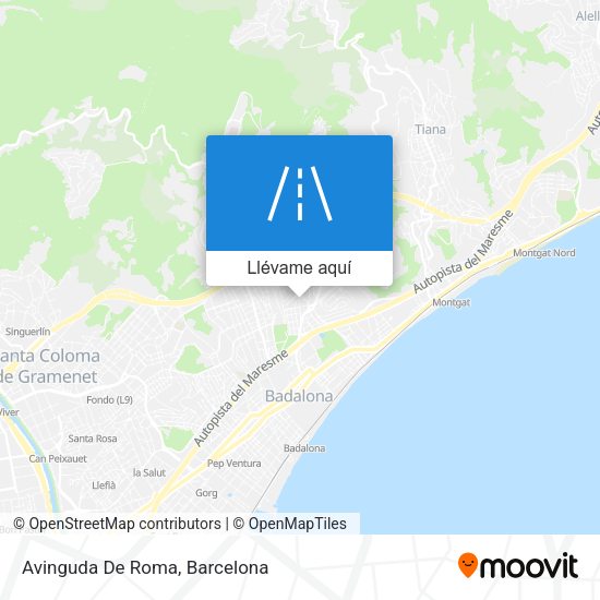 Mapa Avinguda De Roma