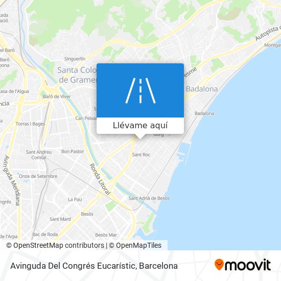 Mapa Avinguda Del Congrés Eucarístic