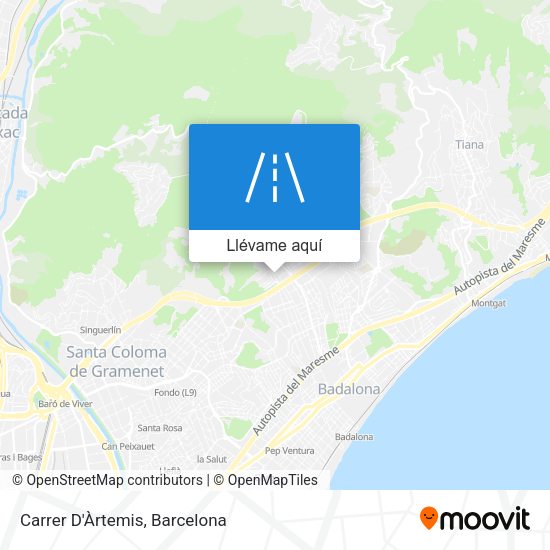 Mapa Carrer D'Àrtemis