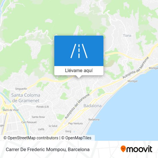 Mapa Carrer De Frederic Mompou