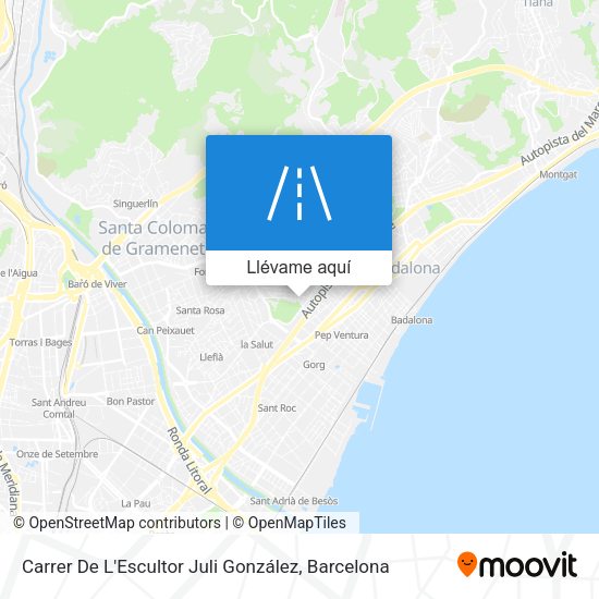 Mapa Carrer De L'Escultor Juli González