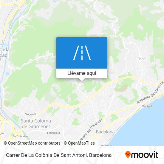 Mapa Carrer De La Colònia De Sant Antoni