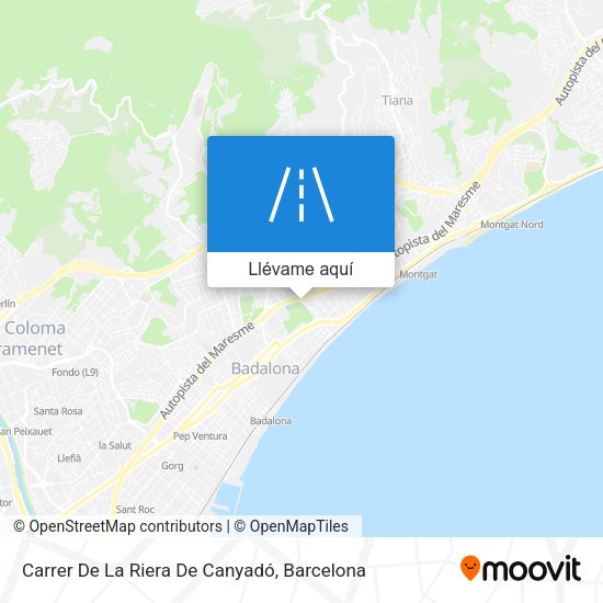 Mapa Carrer De La Riera De Canyadó