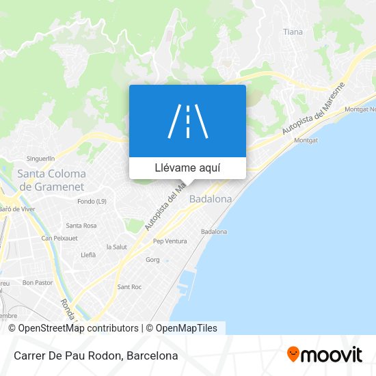 Mapa Carrer De Pau Rodon