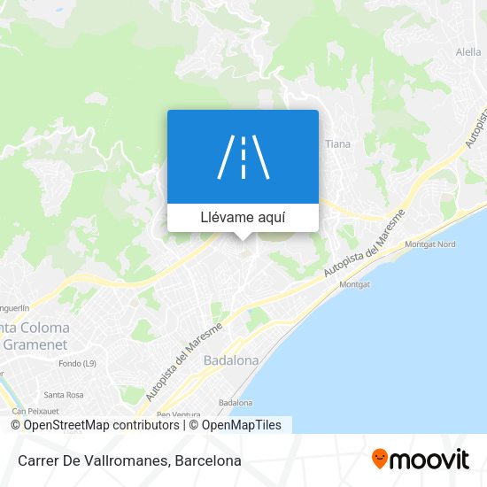 Mapa Carrer De Vallromanes