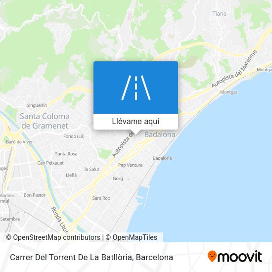 Mapa Carrer Del Torrent De La Batllòria