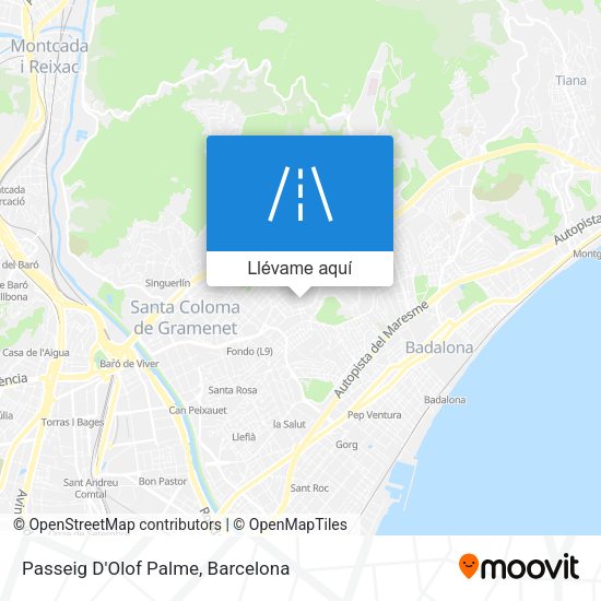 Mapa Passeig D'Olof Palme