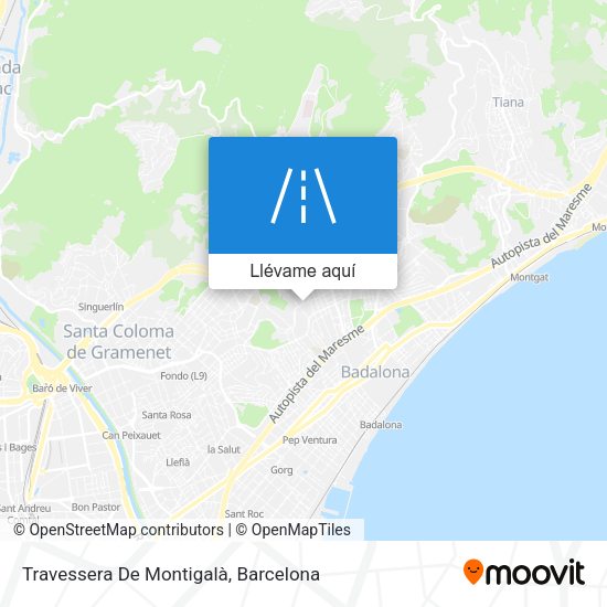 Mapa Travessera De Montigalà
