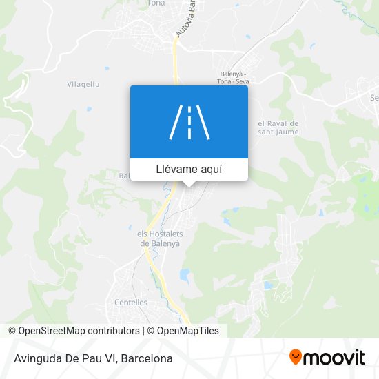 Mapa Avinguda De Pau VI