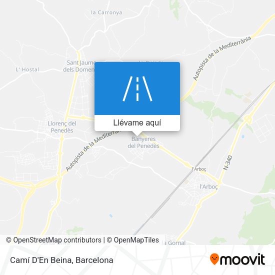 Mapa Camí D'En Beina