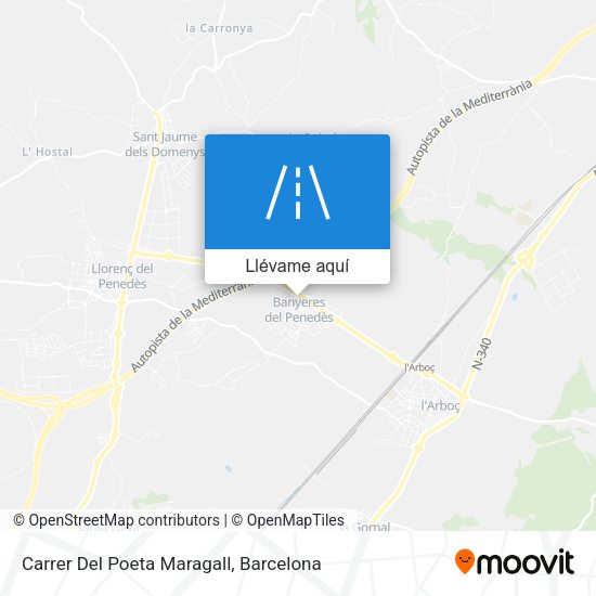 Mapa Carrer Del Poeta Maragall