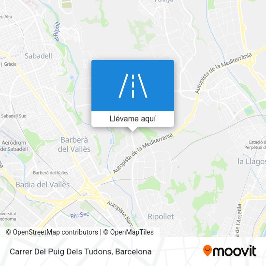 Mapa Carrer Del Puig Dels Tudons