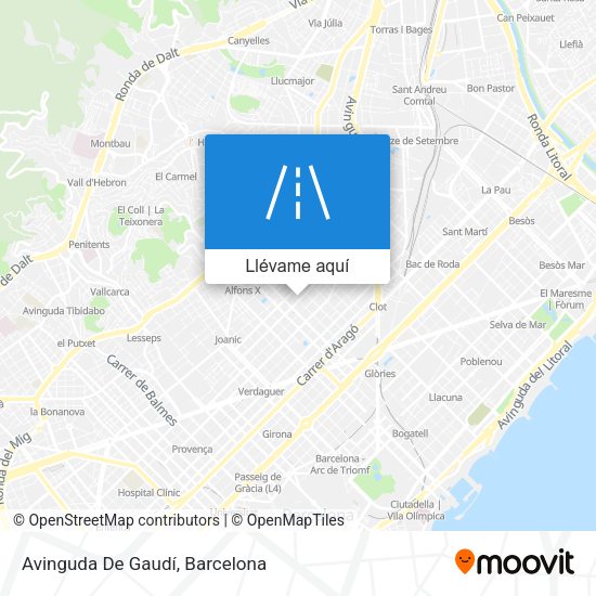 Mapa Avinguda De Gaudí
