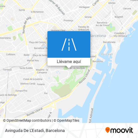 Mapa Avinguda De L'Estadi