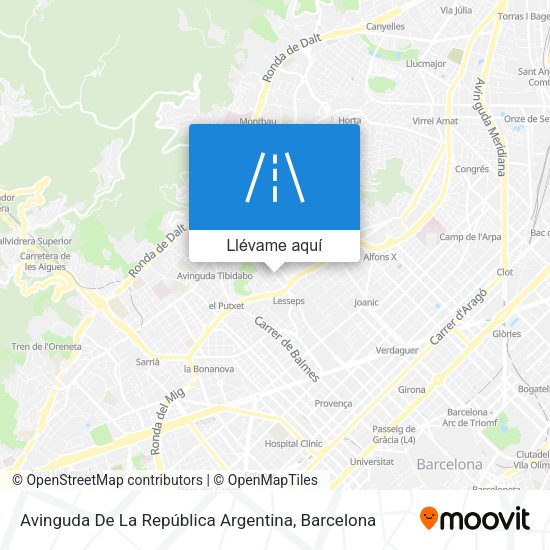 Mapa Avinguda De La República Argentina