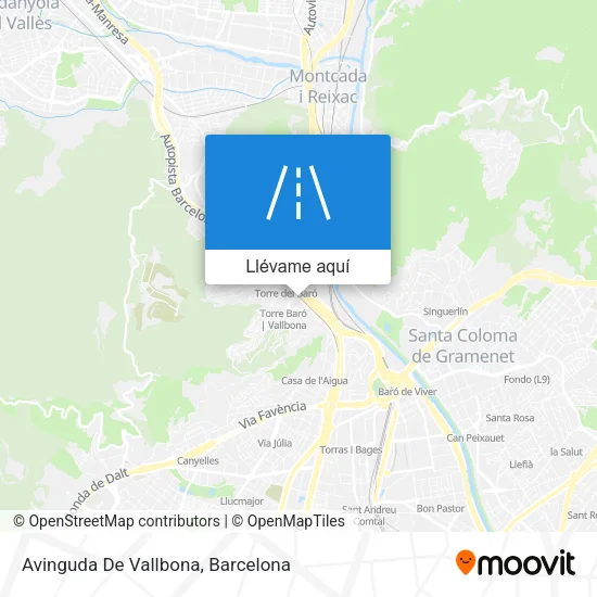 Mapa Avinguda De Vallbona