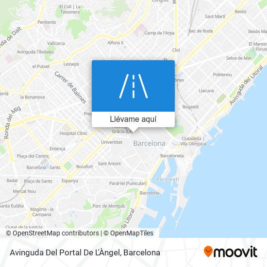 Mapa Avinguda Del Portal De L'Àngel