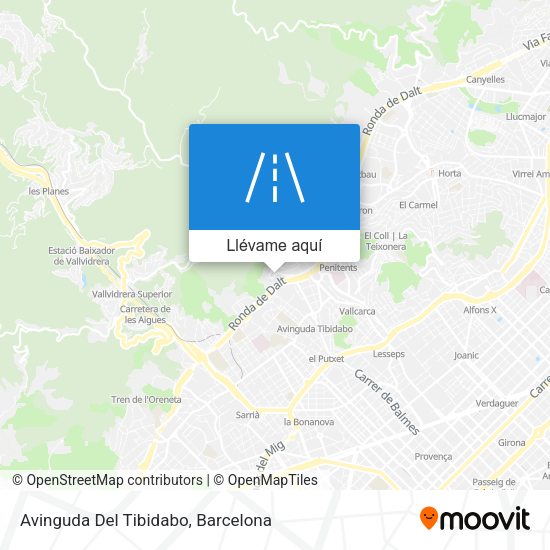 Mapa Avinguda Del Tibidabo