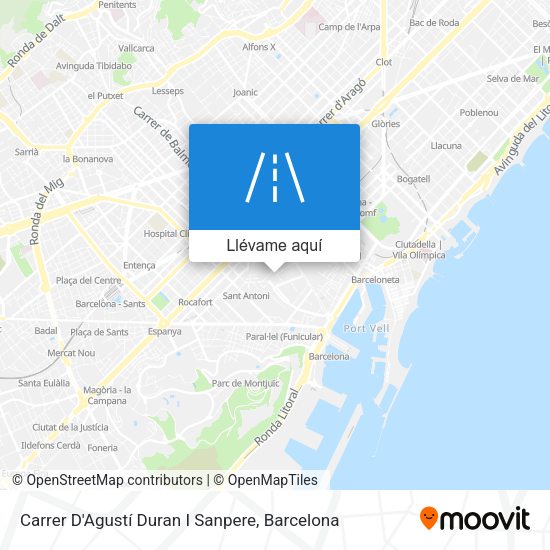 Mapa Carrer D'Agustí Duran I Sanpere