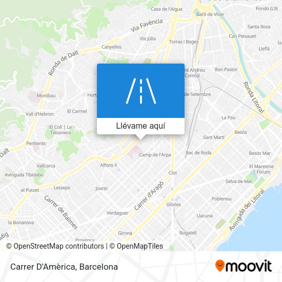 Mapa Carrer D'Amèrica