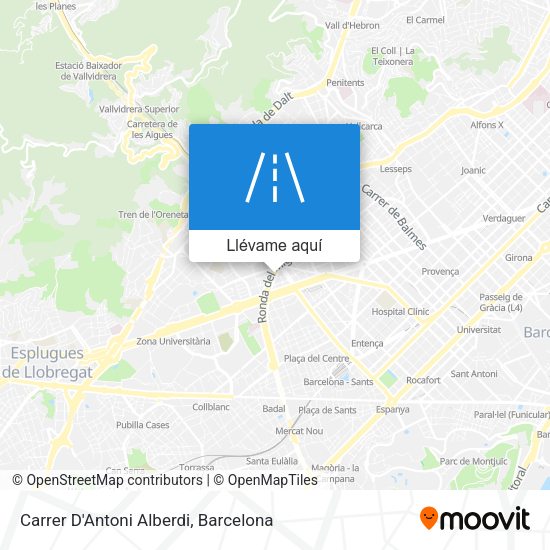 Mapa Carrer D'Antoni Alberdi