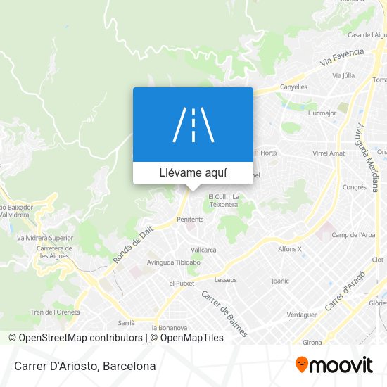Mapa Carrer D'Ariosto