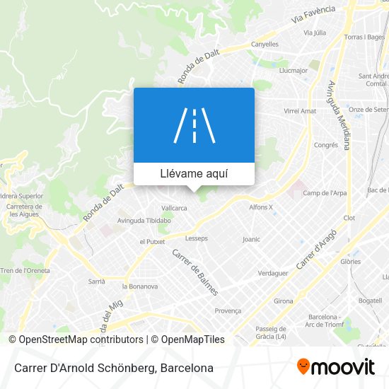 Mapa Carrer D'Arnold Schönberg