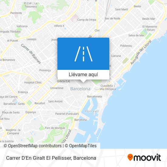 Mapa Carrer D'En Giralt El Pellisser