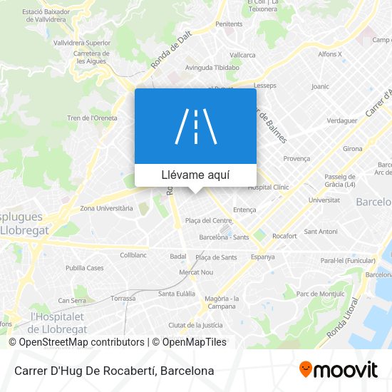 Mapa Carrer D'Hug De Rocabertí