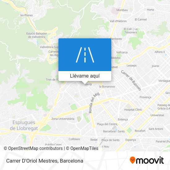 Mapa Carrer D'Oriol Mestres