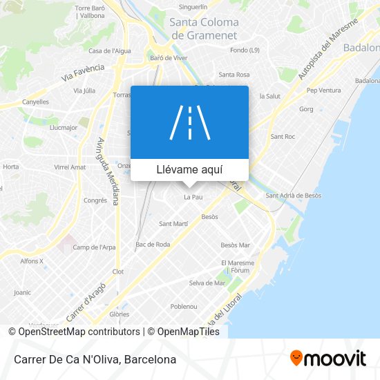 Mapa Carrer De Ca N'Oliva