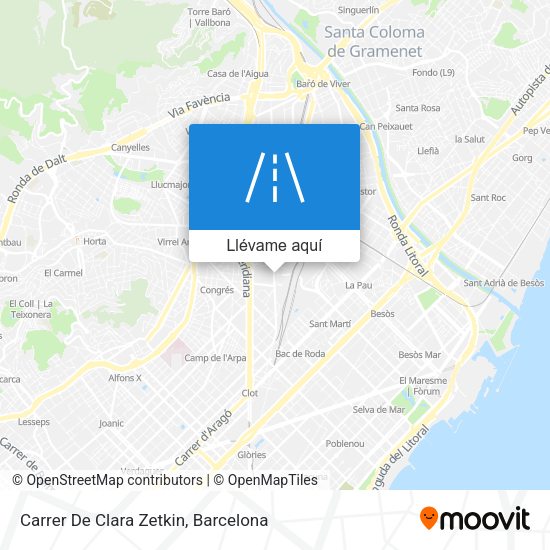 Mapa Carrer De Clara Zetkin