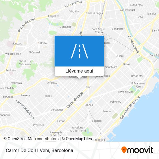 Mapa Carrer De Coll I Vehí