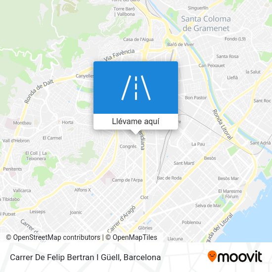 Mapa Carrer De Felip Bertran I Güell