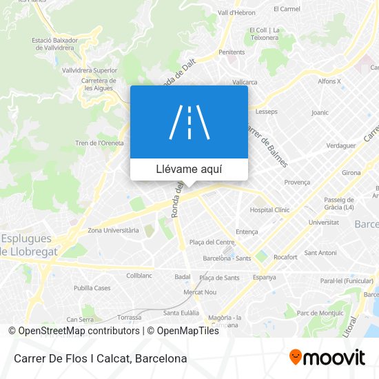 Mapa Carrer De Flos I Calcat