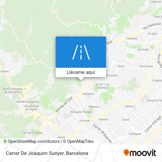 Mapa Carrer De Joaquim Sunyer