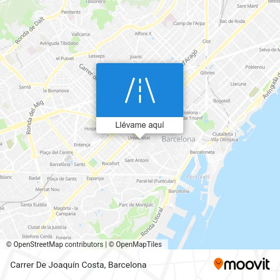 Mapa Carrer De Joaquín Costa