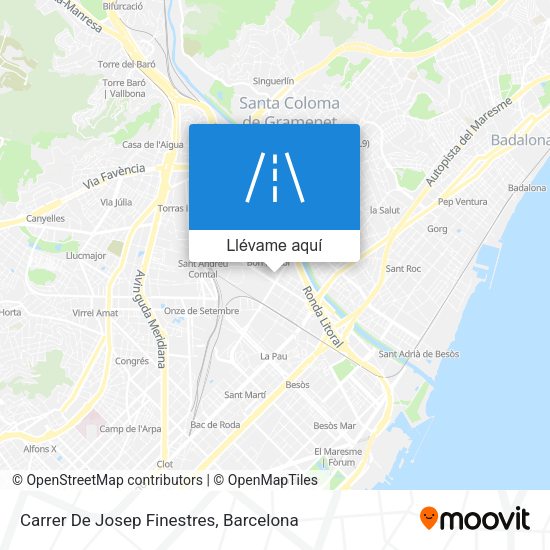 Mapa Carrer De Josep Finestres