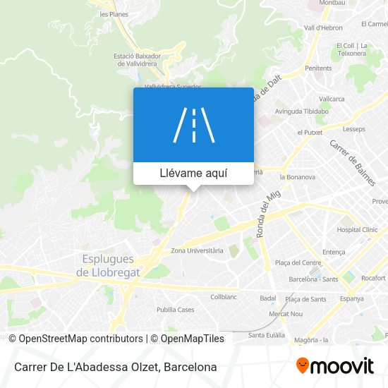 Mapa Carrer De L'Abadessa Olzet