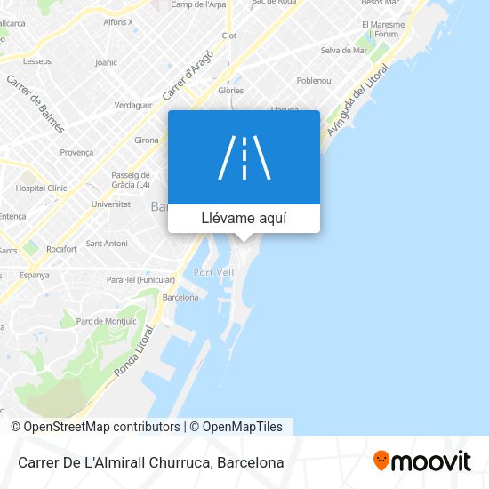 Mapa Carrer De L'Almirall Churruca