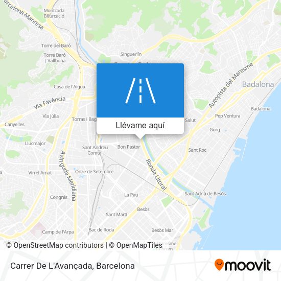Mapa Carrer De L'Avançada