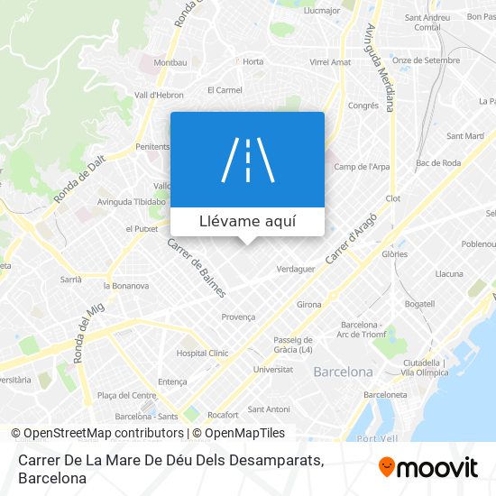 Mapa Carrer De La Mare De Déu Dels Desamparats