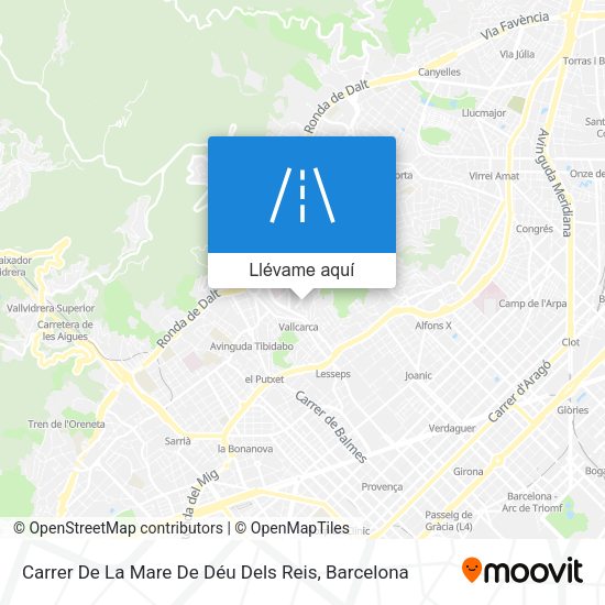 Mapa Carrer De La Mare De Déu Dels Reis