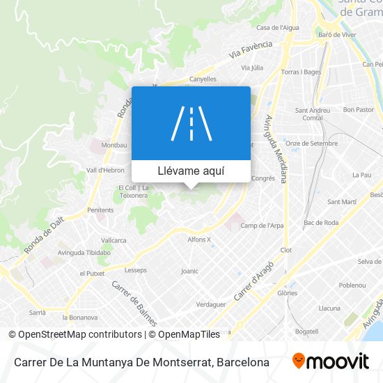 Mapa Carrer De La Muntanya De Montserrat