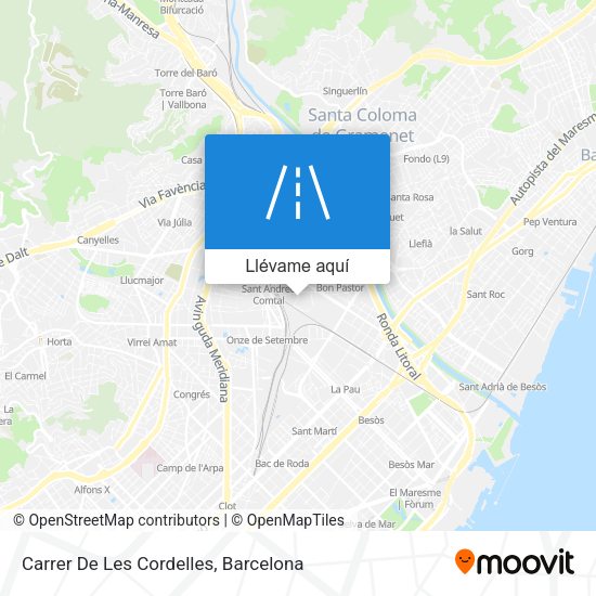 Mapa Carrer De Les Cordelles