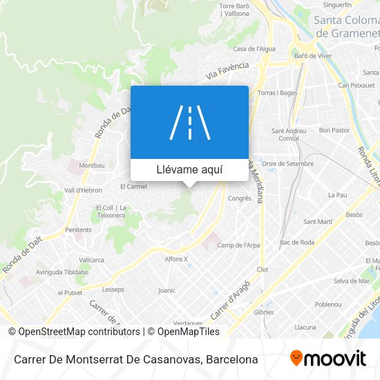 Mapa Carrer De Montserrat De Casanovas