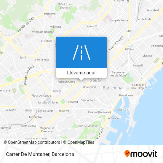 Mapa Carrer De Muntaner