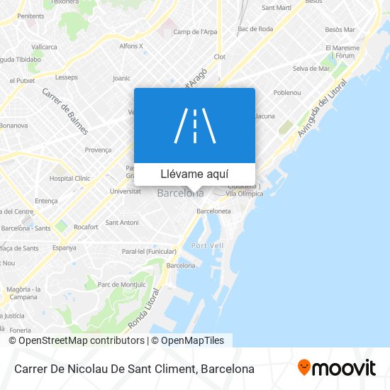 Mapa Carrer De Nicolau De Sant Climent