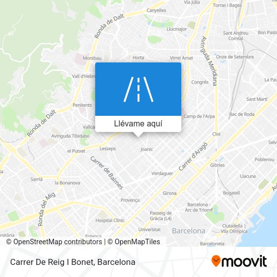 Mapa Carrer De Reig I Bonet
